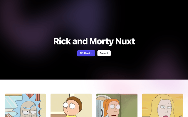 Nuxt & GraphQL | Rick and Morty