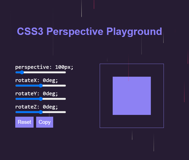 CSS3 Perspective Playground